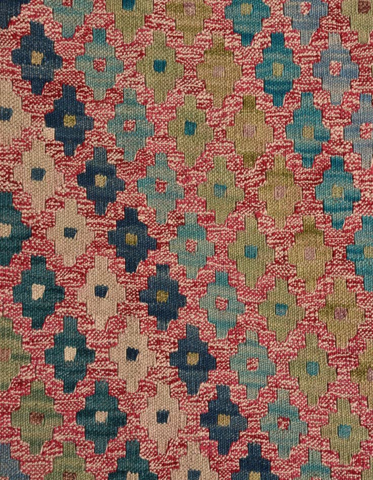 Detail image of  9' x 9' 3  Hand Woven Kilim Modern Wool Square Rug