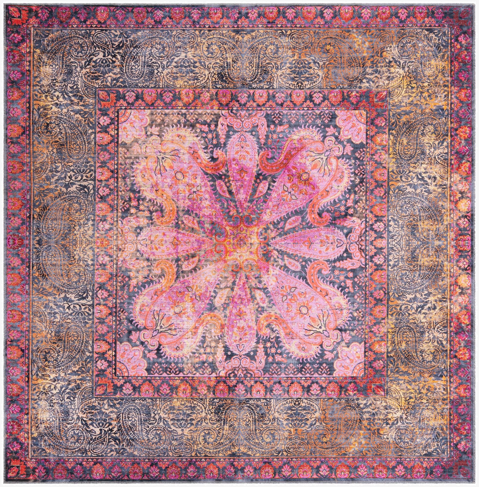 Primary image  7' 10 x 7' 10  Washable Mangata Square Rug