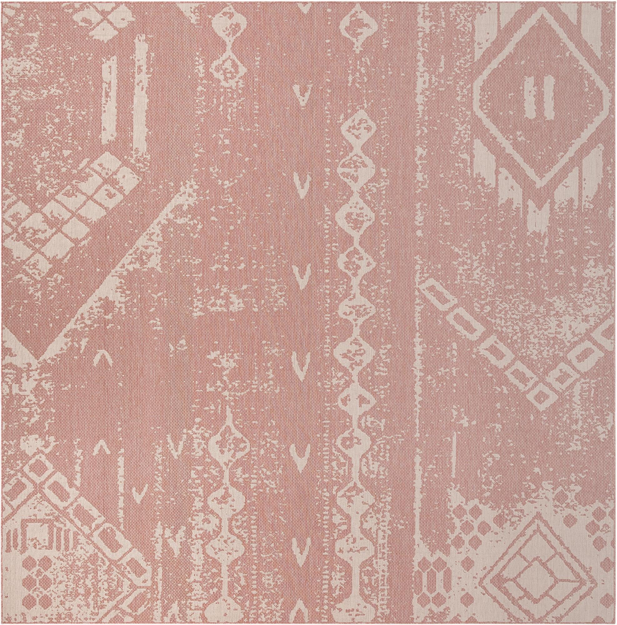  13' x 13'  Washable Bohemian Indoor / Outdoor Square Rug