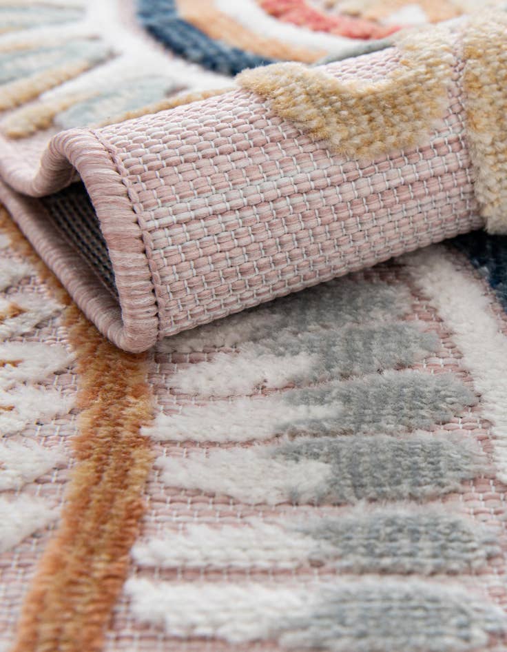 Detail image of  8' 2 x 8' 2  Washable Botanical Indoor / Outdoor Square Rug