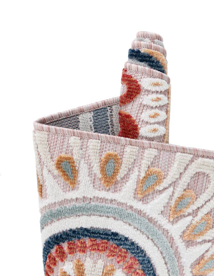 Detail image of  8' 2 x 8' 2  Washable Botanical Indoor / Outdoor Square Rug