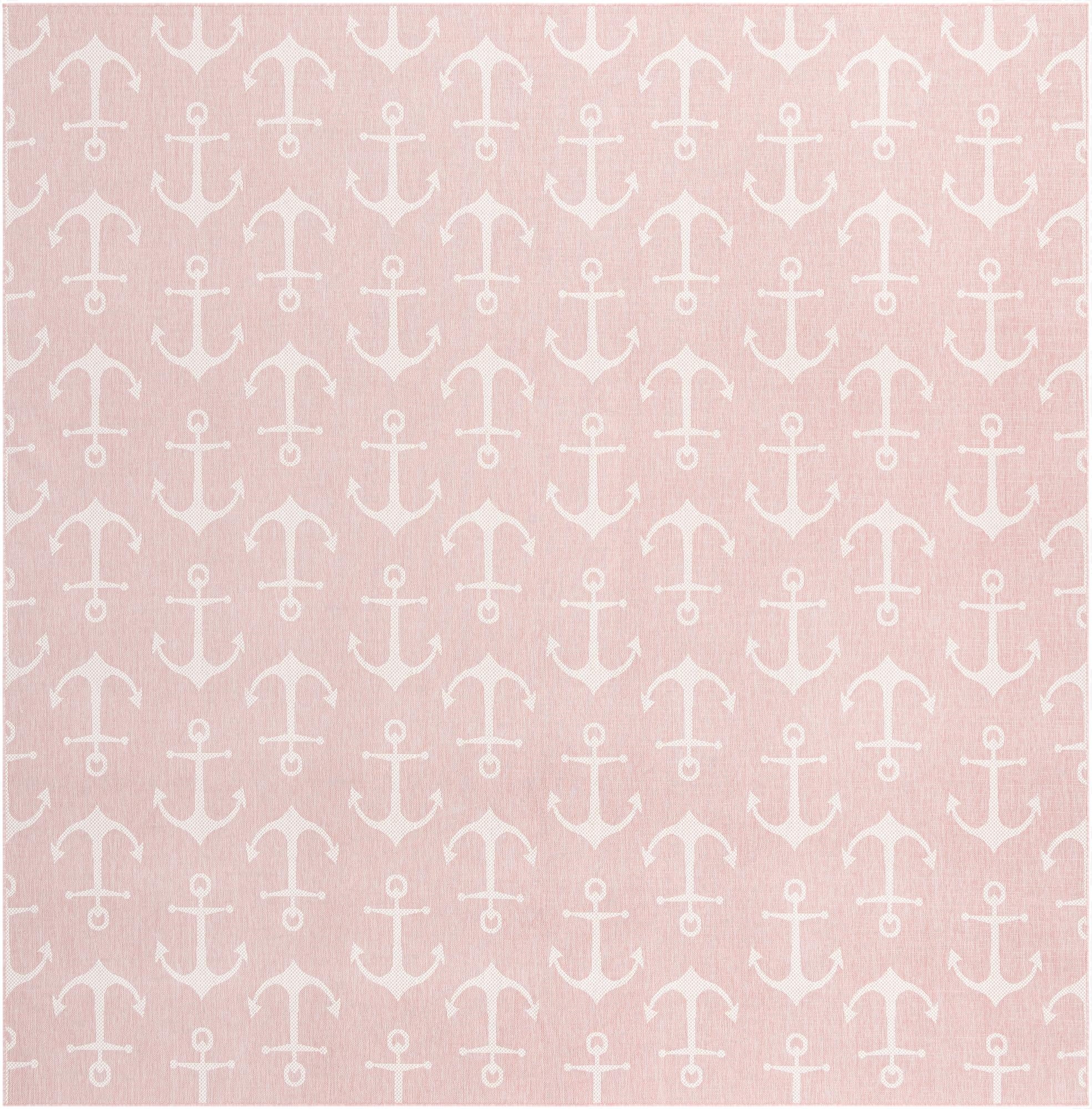  13' x 13'  Washable Coastal Indoor / Outdoor Square Rug