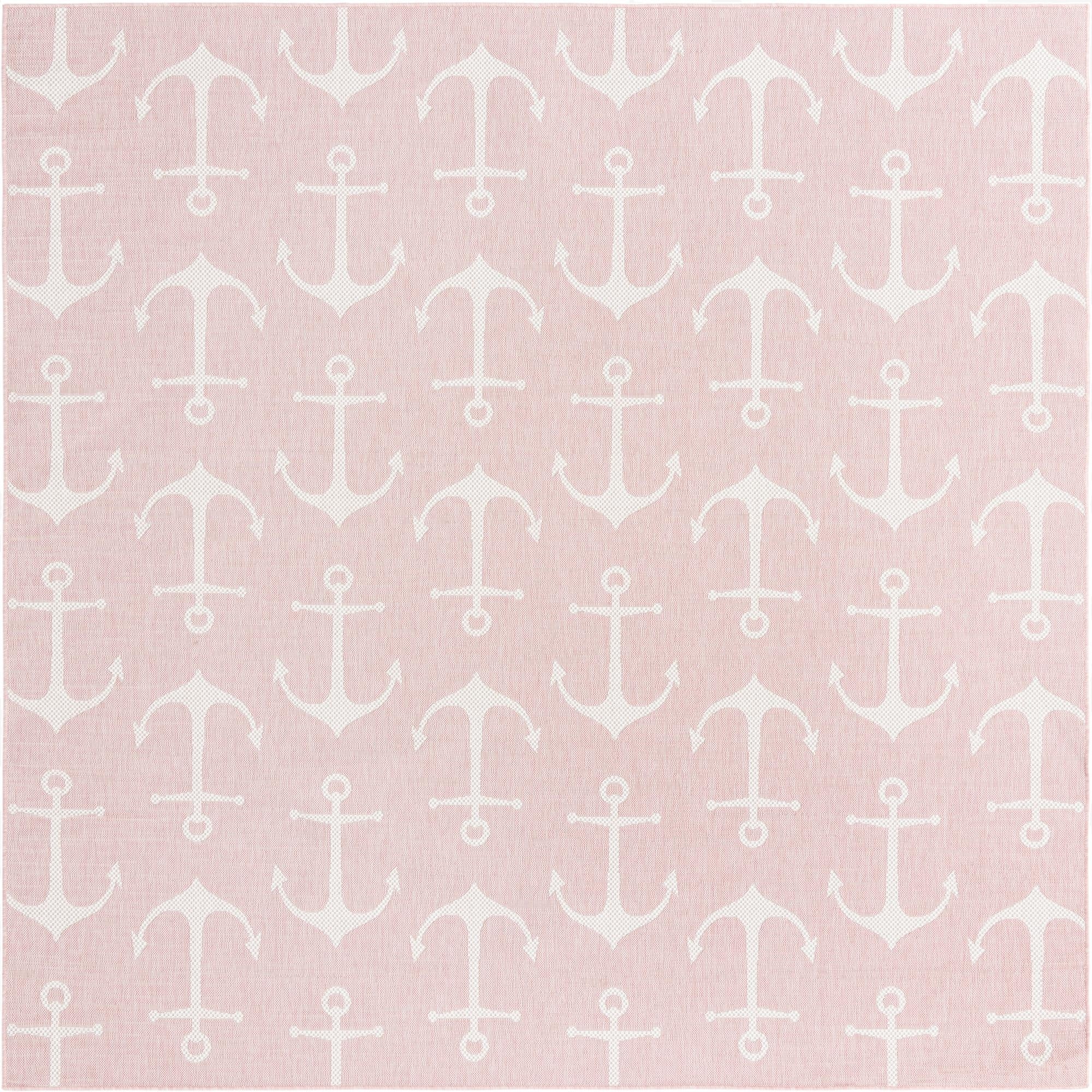  10' x 10'  Washable Coastal Indoor / Outdoor Square Rug