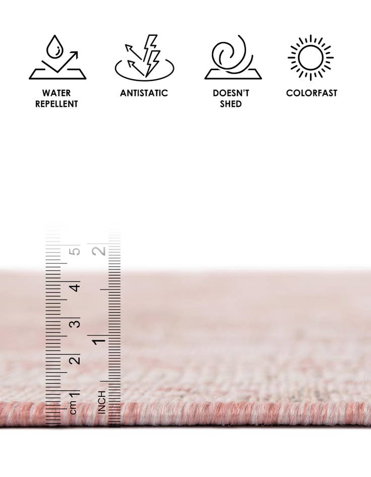 Detail image of  10' x 10'  Washable Traditional Indoor / Outdoor Square Rug