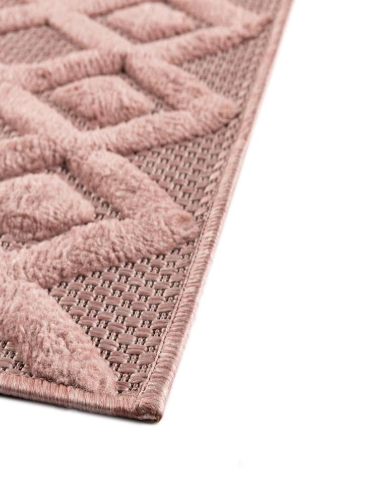 Detail image of  7' 10 x 7' 10  Washable Trellis Textured Indoor / Outdoor Square Rug
