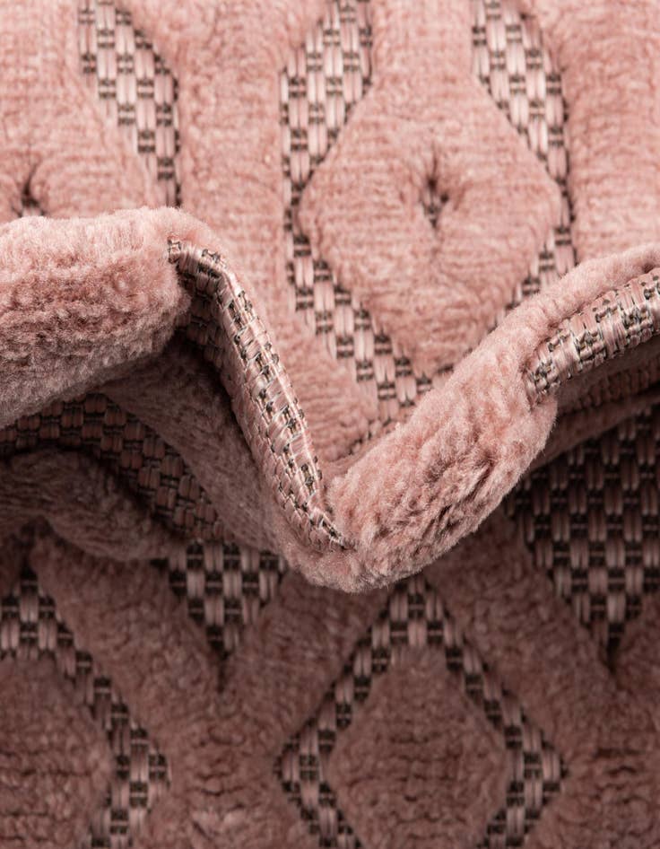 Detail image of  7' 10 x 7' 10  Washable Trellis Textured Indoor / Outdoor Square Rug