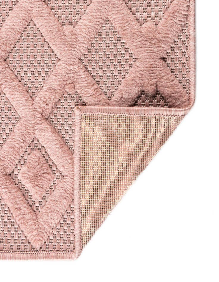 Detail image of  7' 10 x 7' 10  Washable Trellis Textured Indoor / Outdoor Square Rug