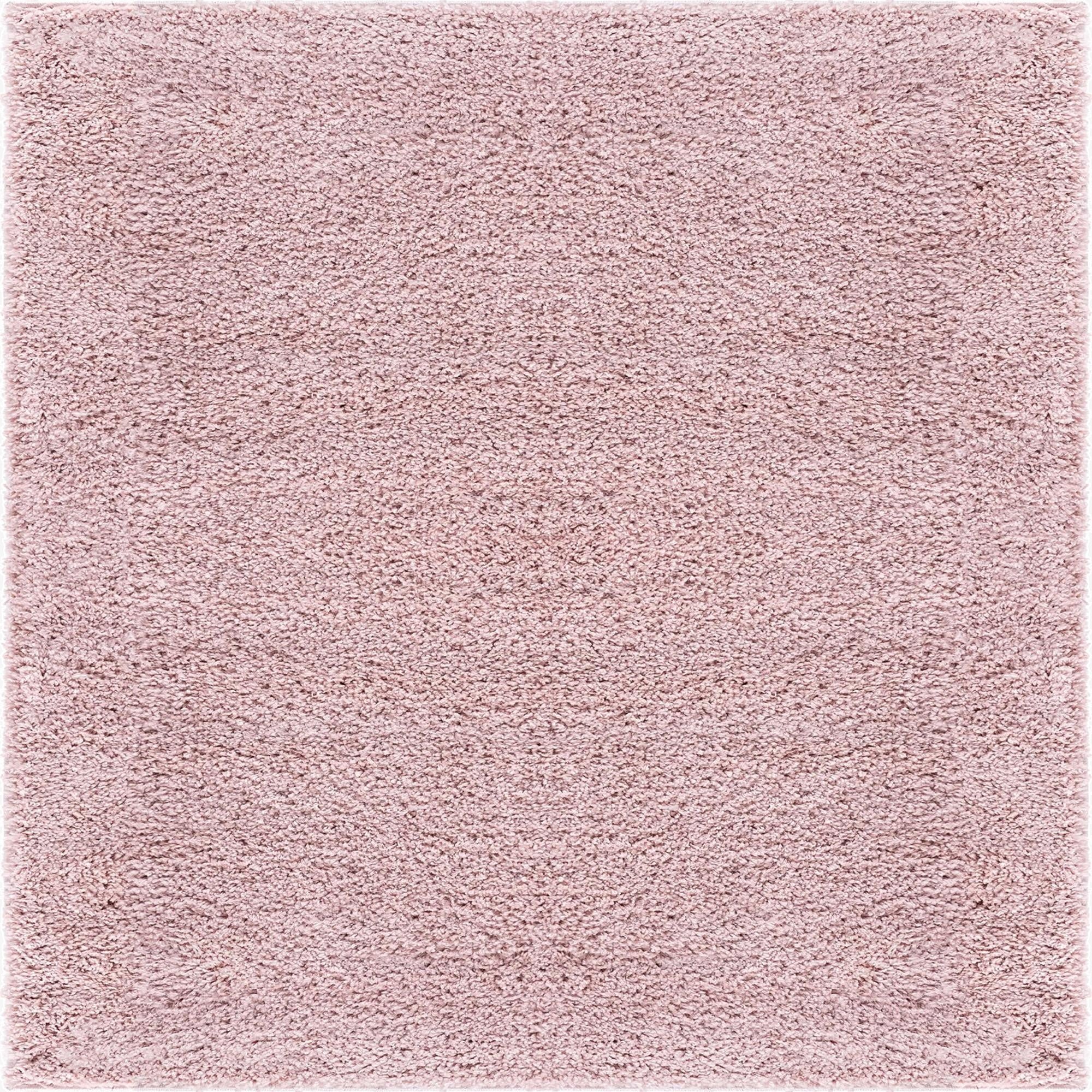  5' x 5' Soft Solid Shag Square Rug