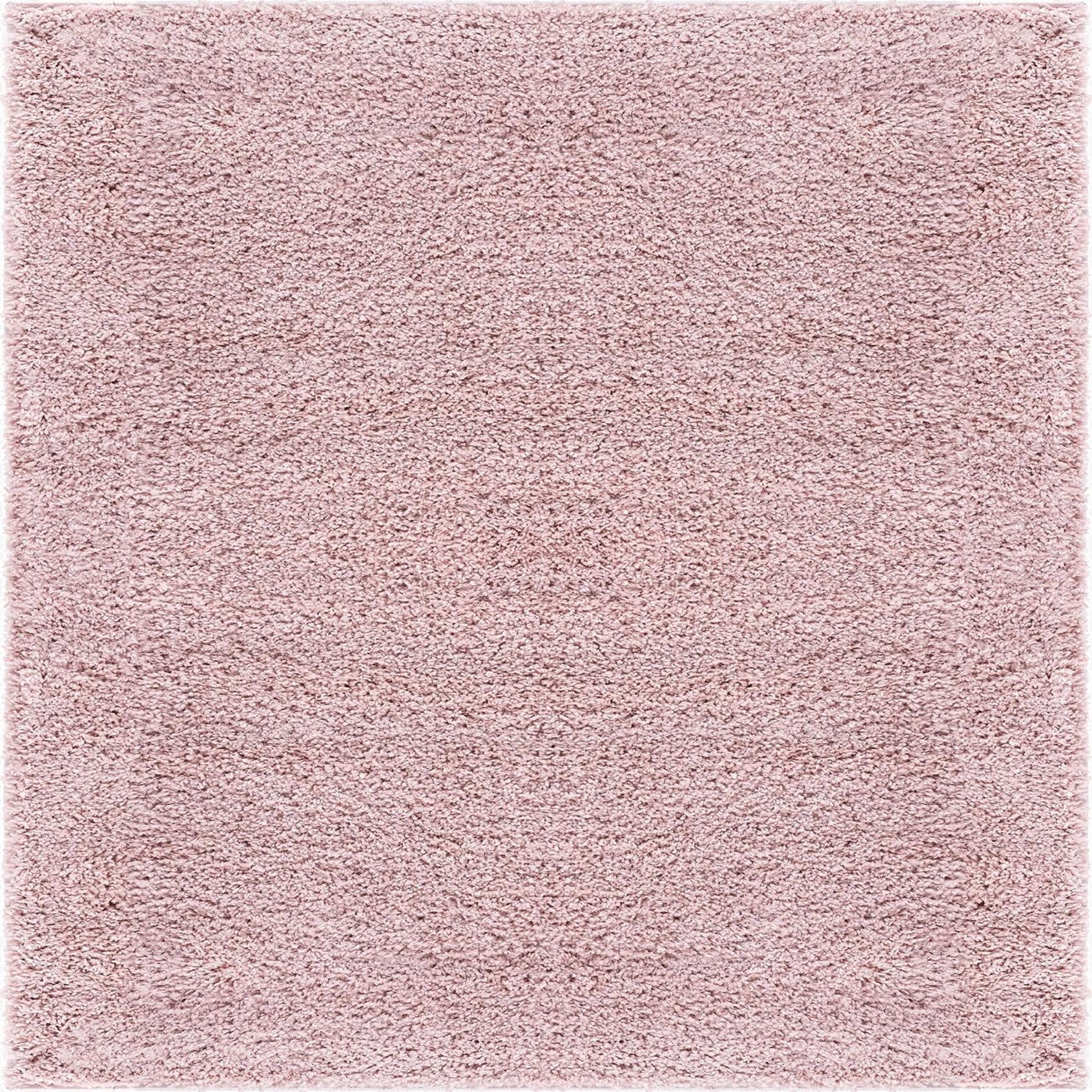  4' x 4' Soft Solid Shag Square Rug