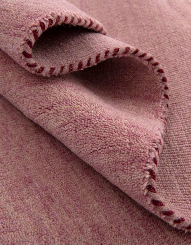 Detail image of 9' 10 x 9' 10 Hand Knotted Solid Gabbeh Wool Square Rug