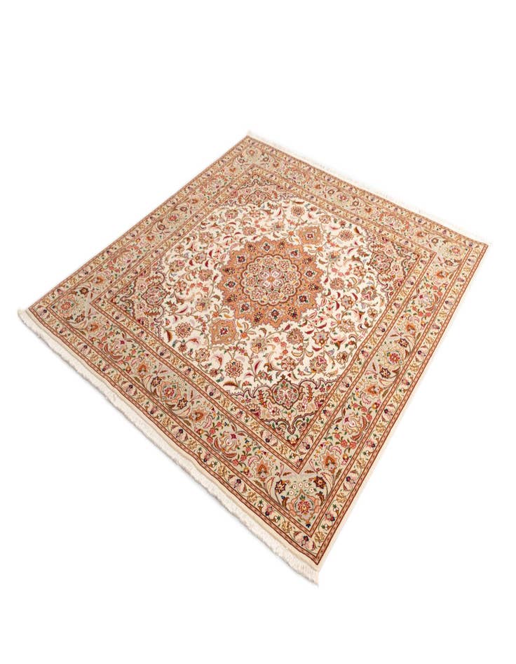 Detail image of  6' 6 x 6' 7 Tabriz Square Rug