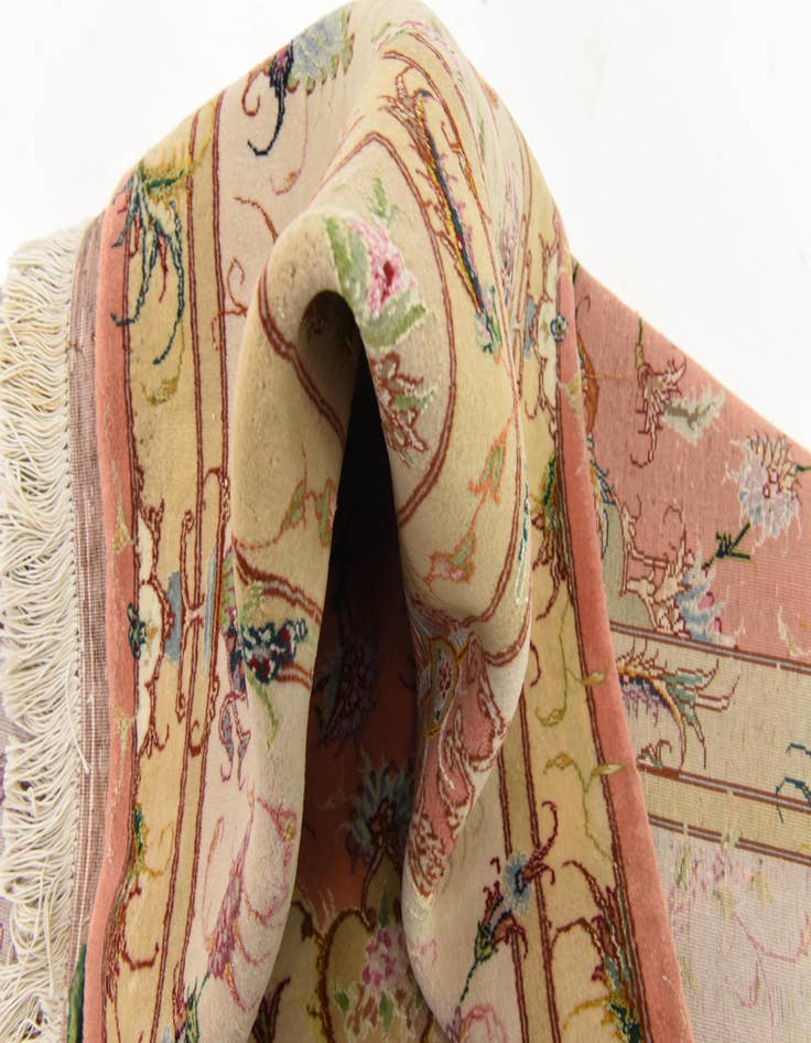 Detail image of  6' 8 x 6' 8  Hand Knotted Tabriz Persian Square Rug