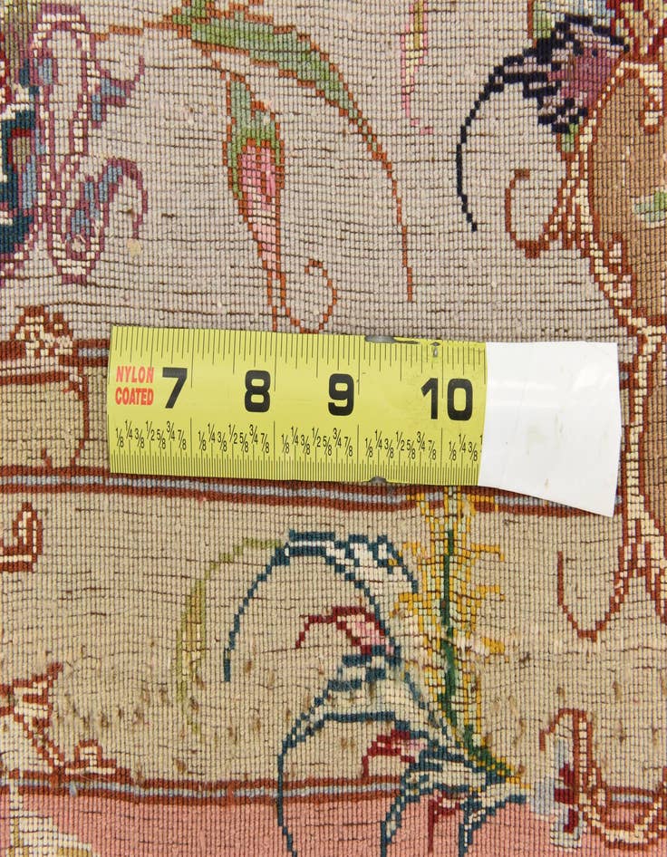 Detail image of  6' 8 x 6' 8  Hand Knotted Tabriz Persian Square Rug