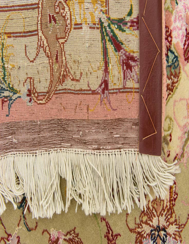 Detail image of  6' 8 x 6' 8  Hand Knotted Tabriz Persian Square Rug