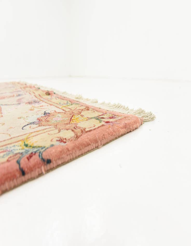 Detail image of  6' 8 x 6' 8  Hand Knotted Tabriz Persian Square Rug