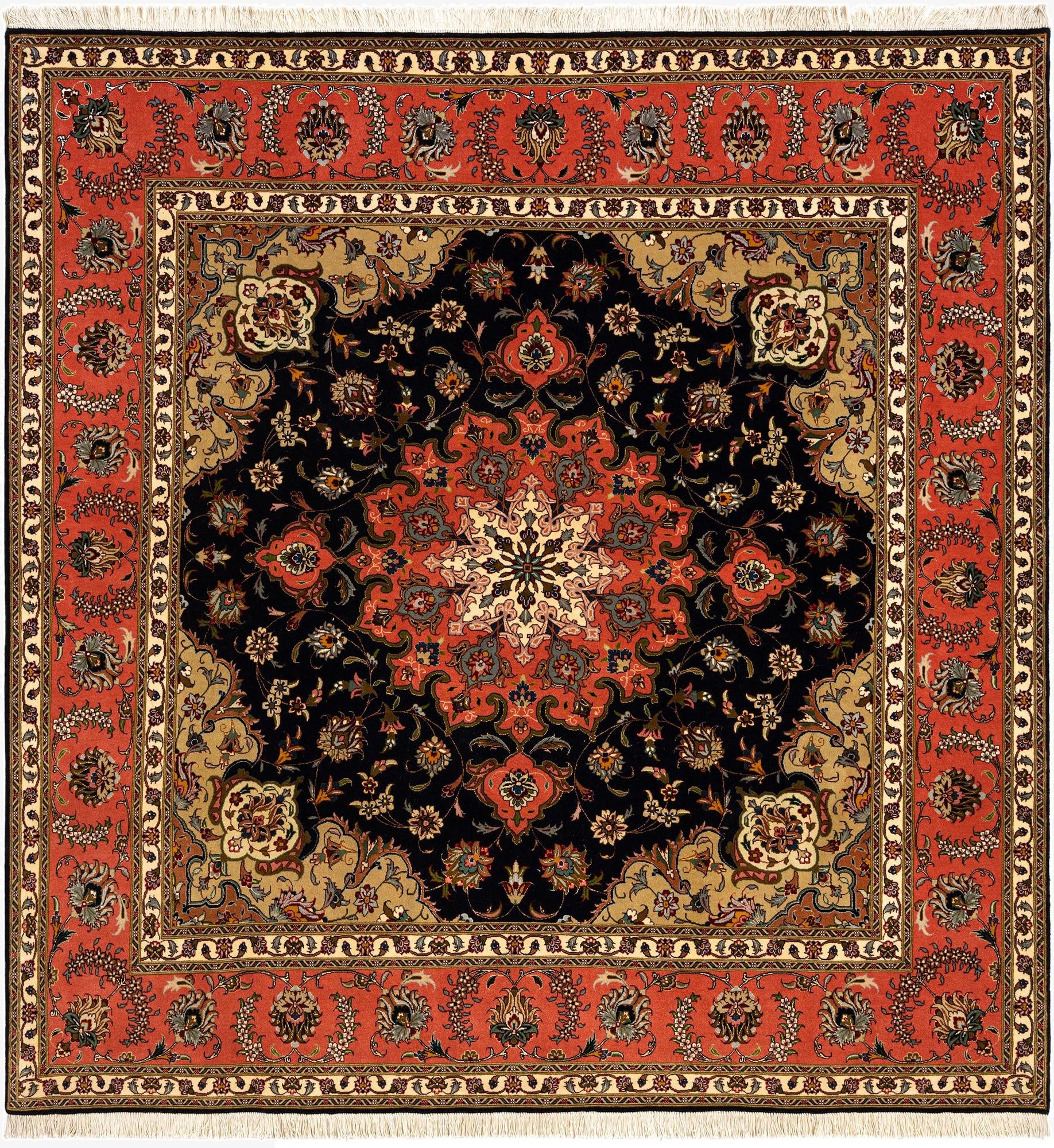  6' 8 x 6' 8 Tabriz Square Rug