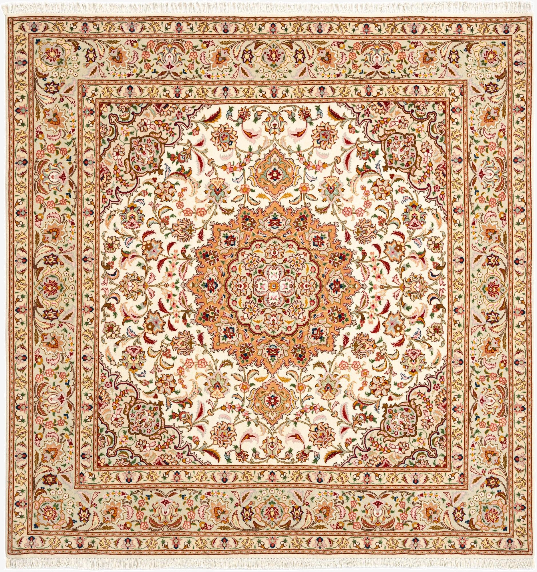  6' 6 x 6' 7 Tabriz Square Rug