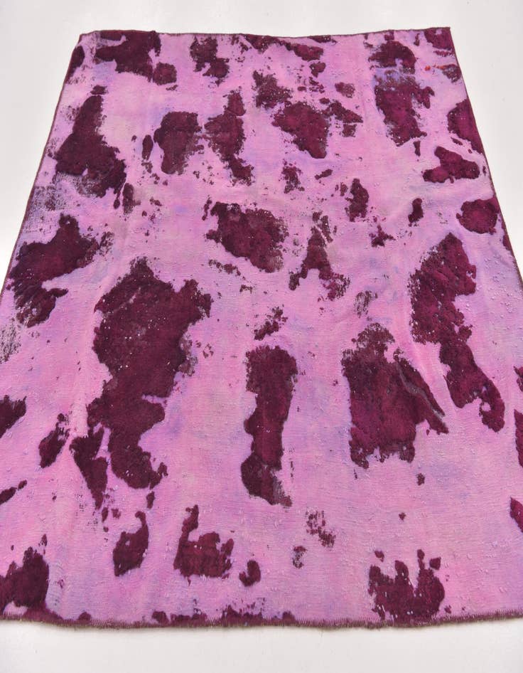 Detail image of  5' 10 x 6'  Hand Knotted Ultra Vintage Persian Wool Square Rug