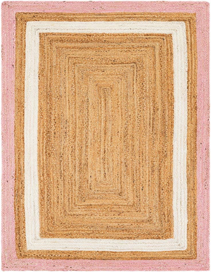 Detail image of  4' 1 x 6' 1  Hand Braided Jute Rug