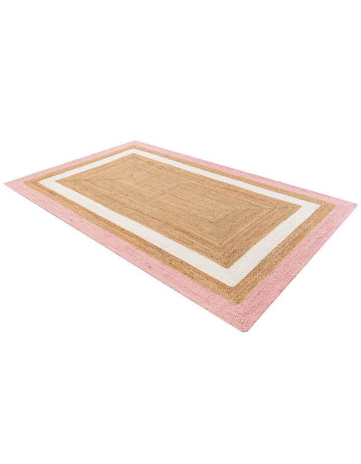 5' 1 x 8' Hand Braided Jute Rug