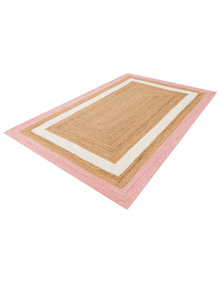 5' 1 x 8'  Hand Braided Jute Rug