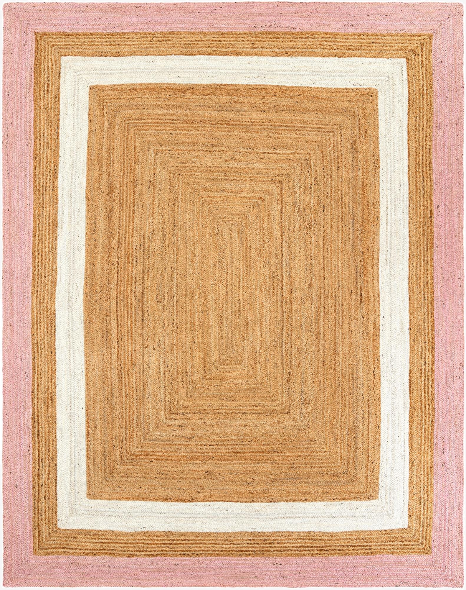  7' 10 x 10'  Hand Braided Jute Rug