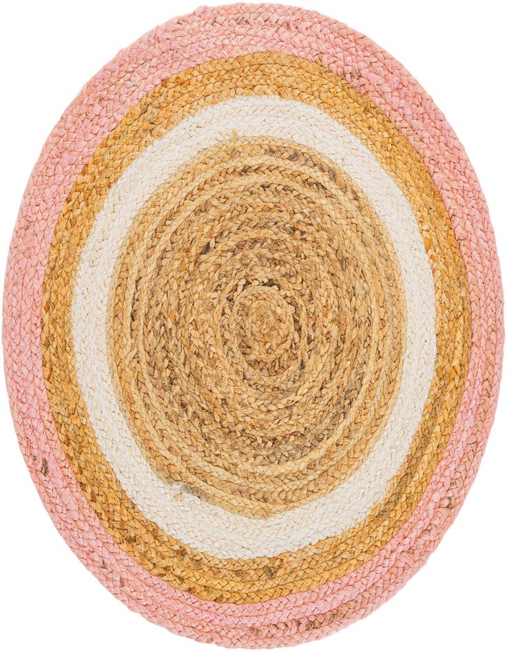 Detail image of  2' x 2'  Hand Braided Jute Round Rug
