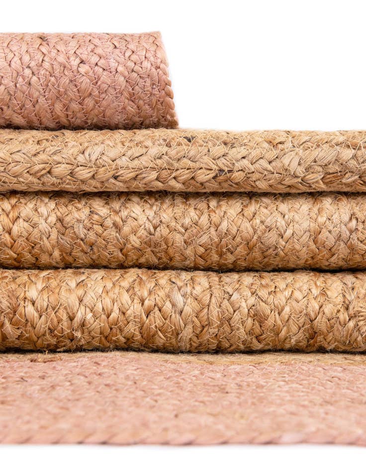 Detail image of  7' 10 x 7' 10  Hand Braided Jute Round Rug