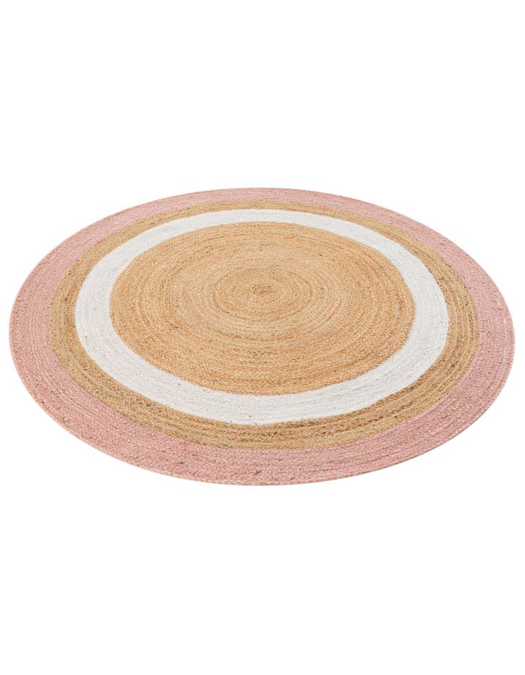 Detail image of  5' 1 x 5' 1  Hand Braided Jute Round Rug