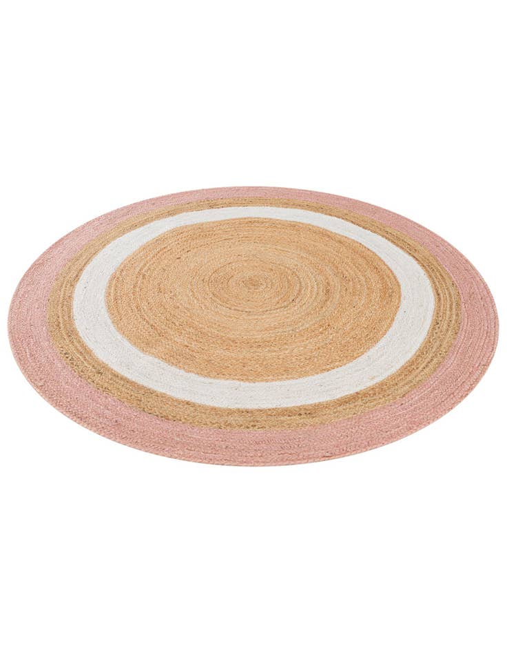 Detail image of  5' 1 x 5' 1  Hand Braided Jute Round Rug