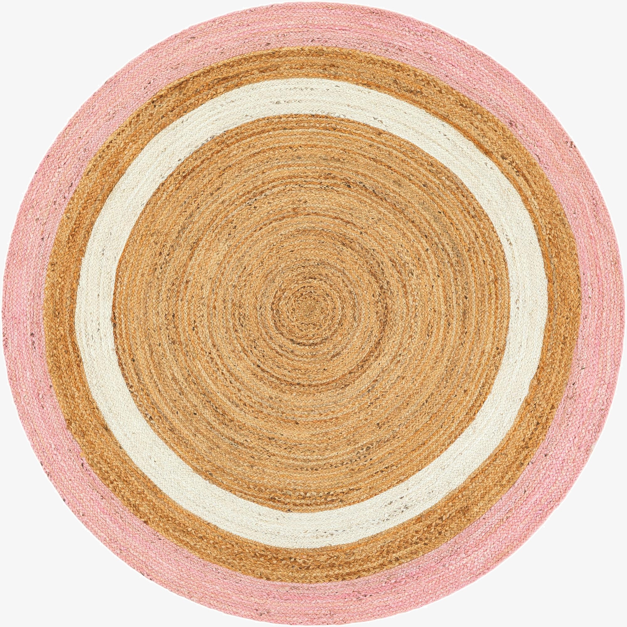  6' 1 x 6' 1  Hand Braided Jute Round Rug