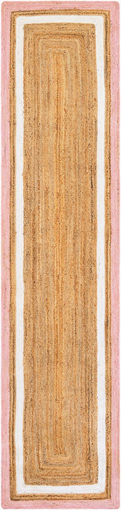  2' 7 x 12'  Hand Braided Jute Runner Rug
