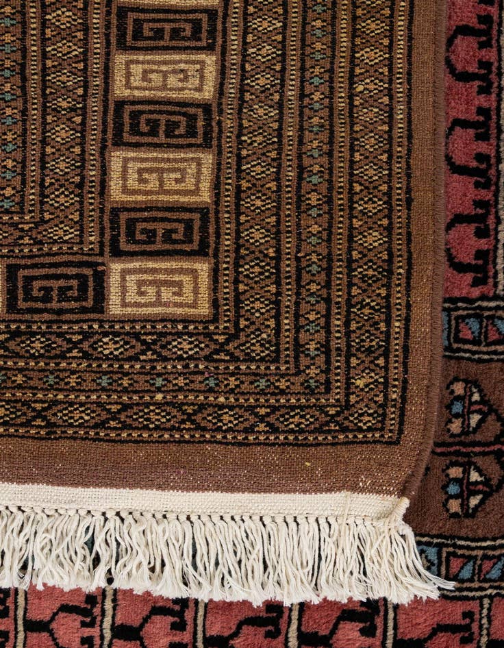 Detail image of  4' 4 x 6' 6  Hand Knotted Bokhara Oriental Wool Rug