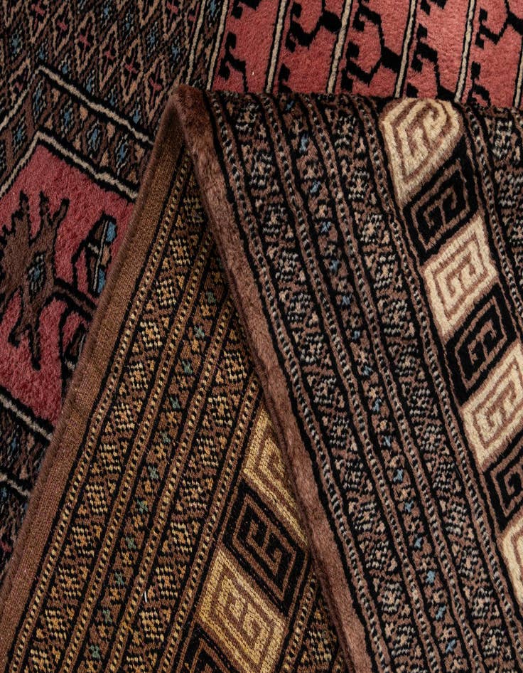 Detail image of  4' 4 x 6' 6  Hand Knotted Bokhara Oriental Wool Rug