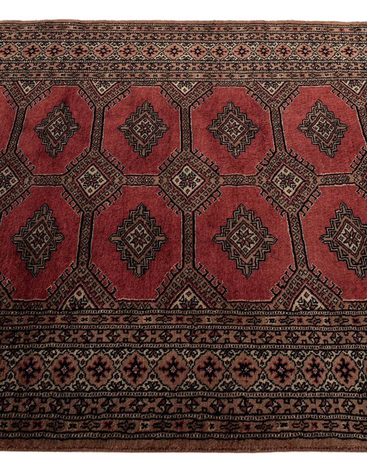 Detail image of  4' 3 x 5' 10  Hand Knotted Bokhara Oriental Wool Rug