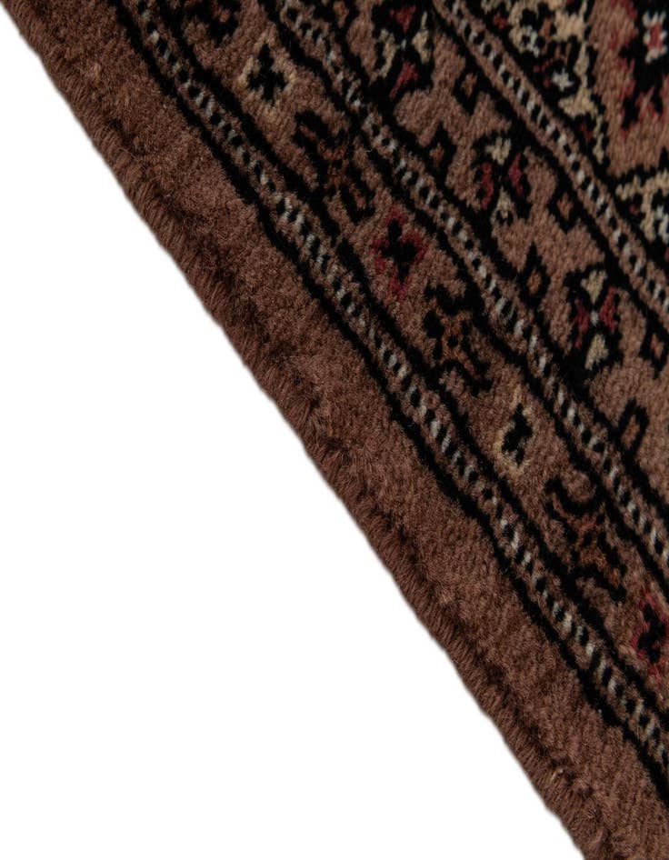 Detail image of  4' 3 x 5' 10  Hand Knotted Bokhara Oriental Wool Rug