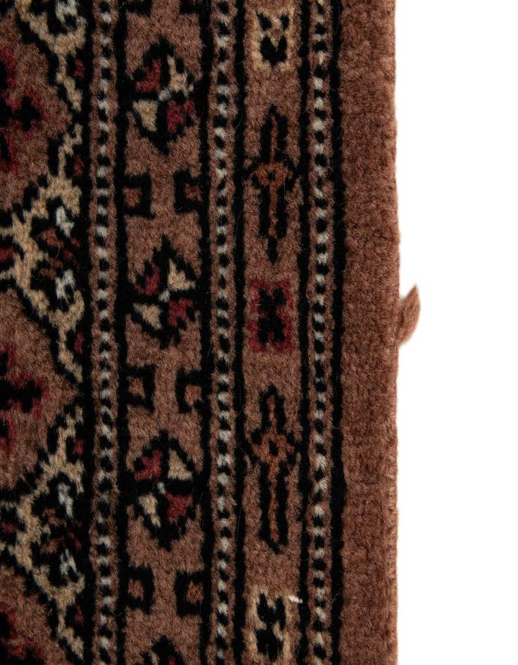 Detail image of  4' 3 x 5' 10  Hand Knotted Bokhara Oriental Wool Rug