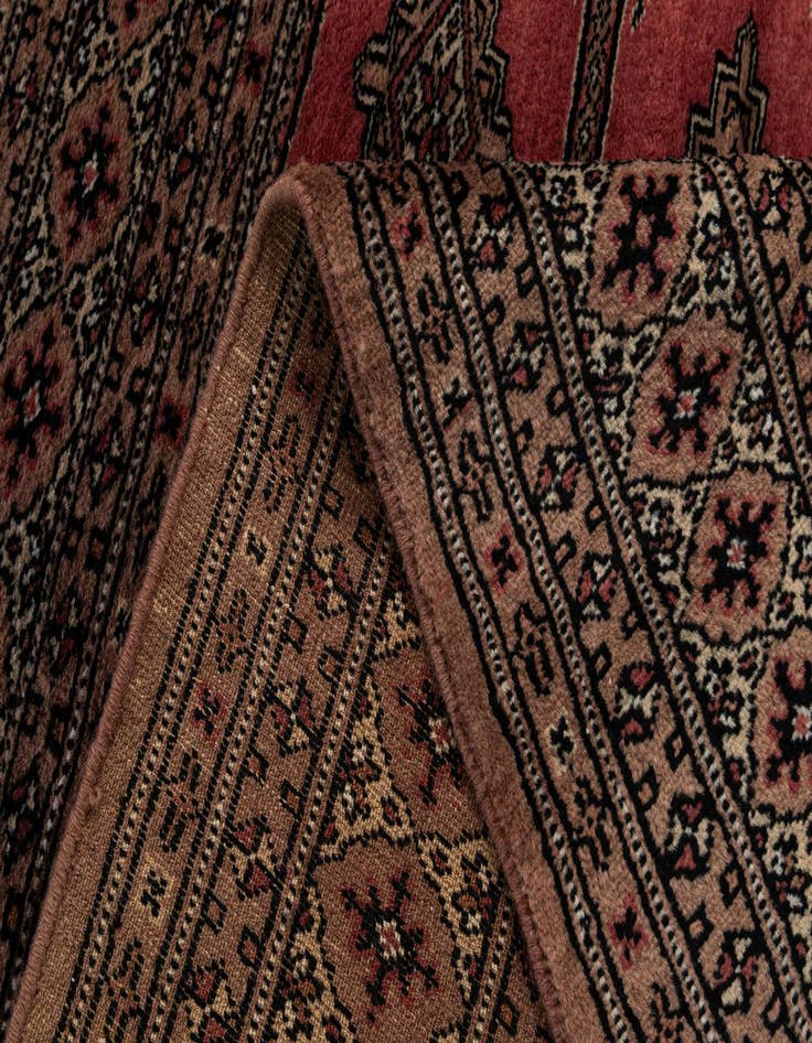 Detail image of  4' 3 x 5' 10  Hand Knotted Bokhara Oriental Wool Rug
