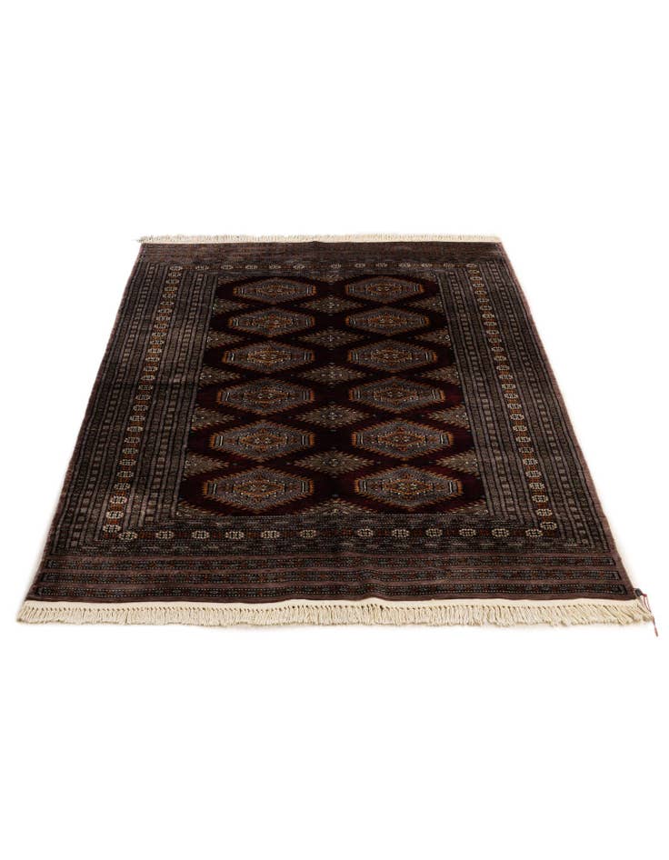 Detail image of  4' 3 x 6'  Hand Knotted Bokhara Oriental Wool Rug