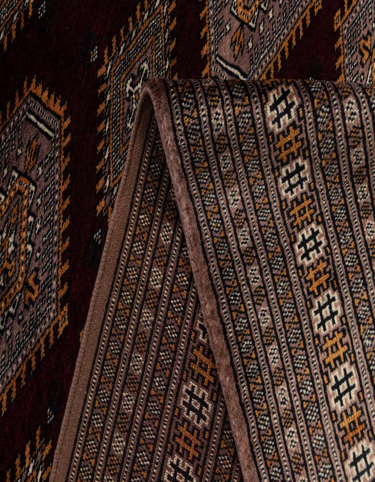 Detail image of  4' 3 x 6'  Hand Knotted Bokhara Oriental Wool Rug