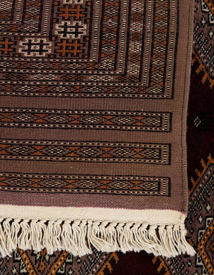 Detail image of  4' 3 x 6'  Hand Knotted Bokhara Oriental Wool Rug