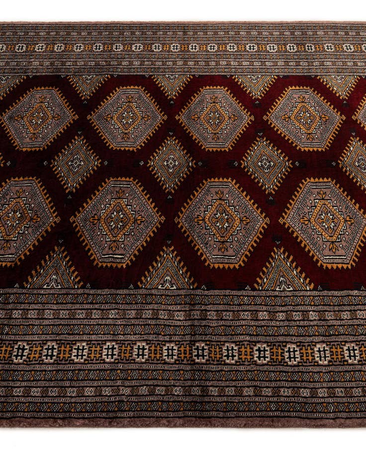 Detail image of  4' 3 x 6'  Hand Knotted Bokhara Oriental Wool Rug