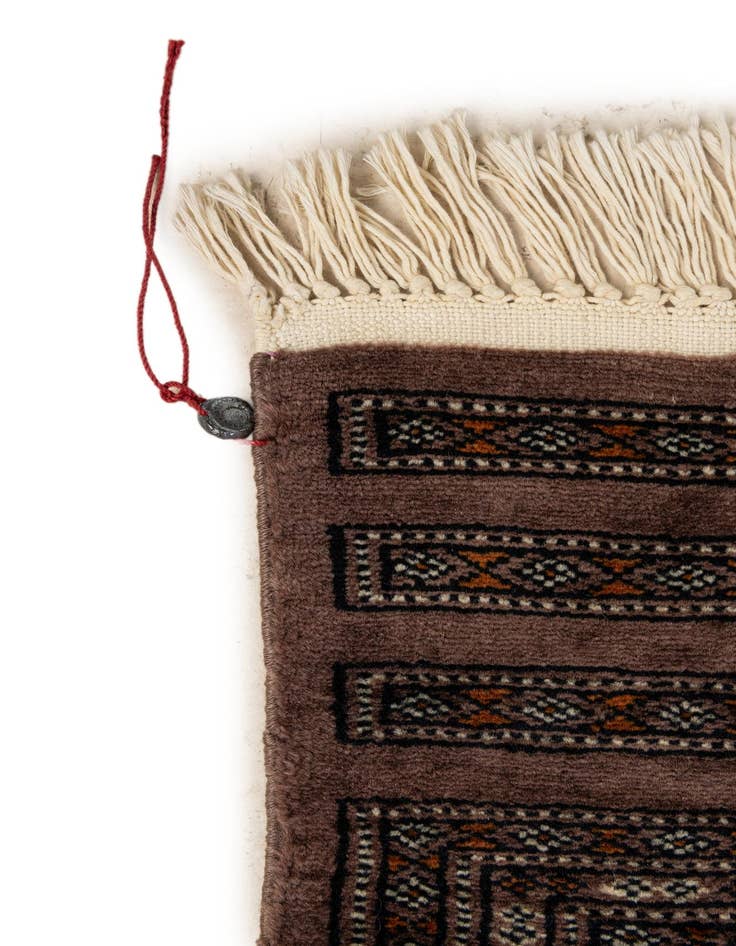 Detail image of  4' 3 x 6'  Hand Knotted Bokhara Oriental Wool Rug