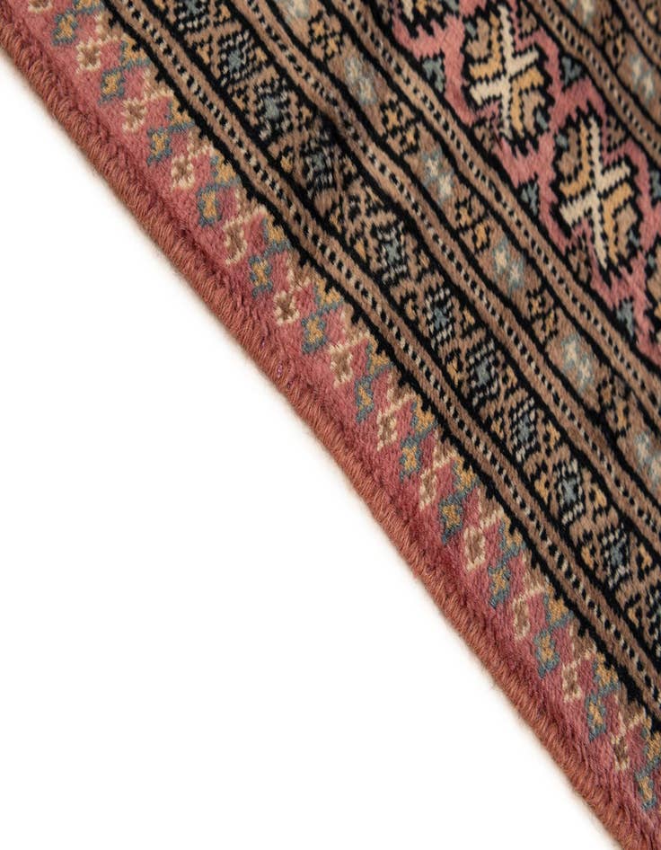 Detail image of  4' 2 x 6' 4  Hand Knotted Bokhara Oriental Wool Rug