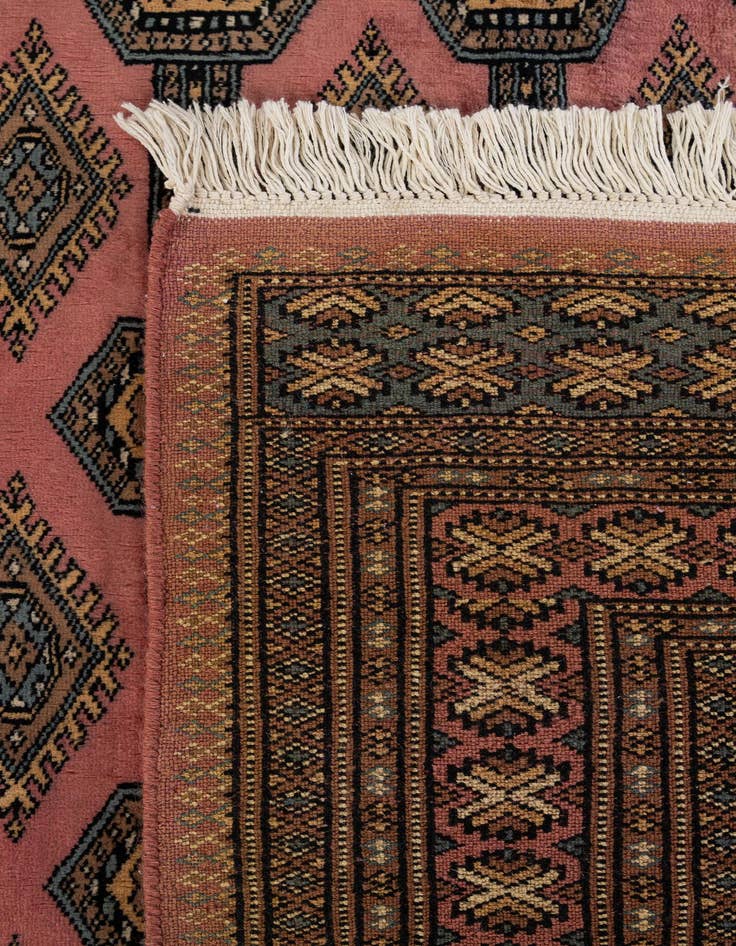 Detail image of  4' 2 x 6' 4  Hand Knotted Bokhara Oriental Wool Rug