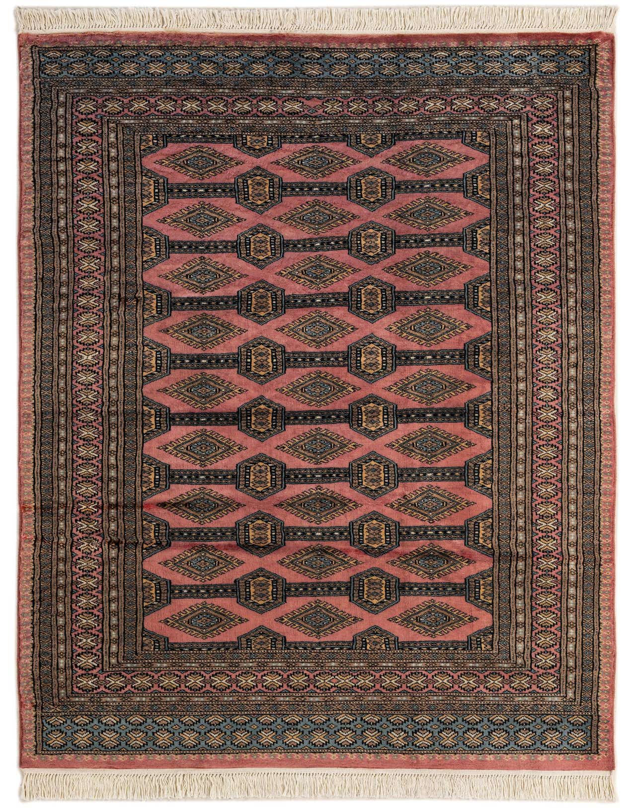 Primary image  4' 2 x 6' 4  Hand Knotted Bokhara Oriental Wool Rug