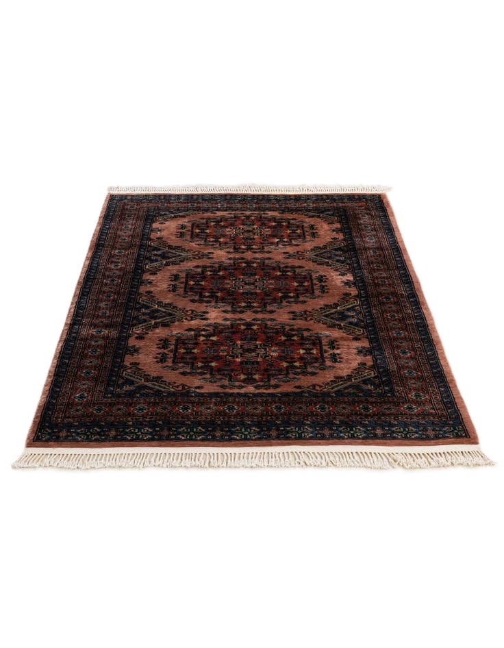 Detail image of  4' 3 x 6'  Hand Knotted Bokhara Oriental Wool Rug