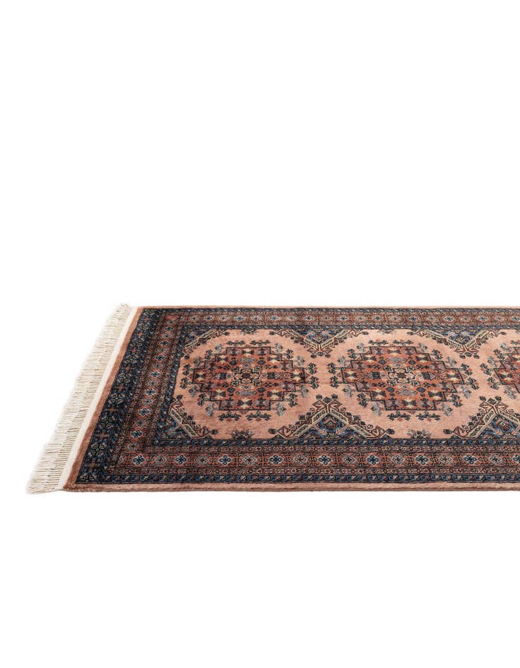 Detail image of  4' 3 x 6'  Hand Knotted Bokhara Oriental Wool Rug