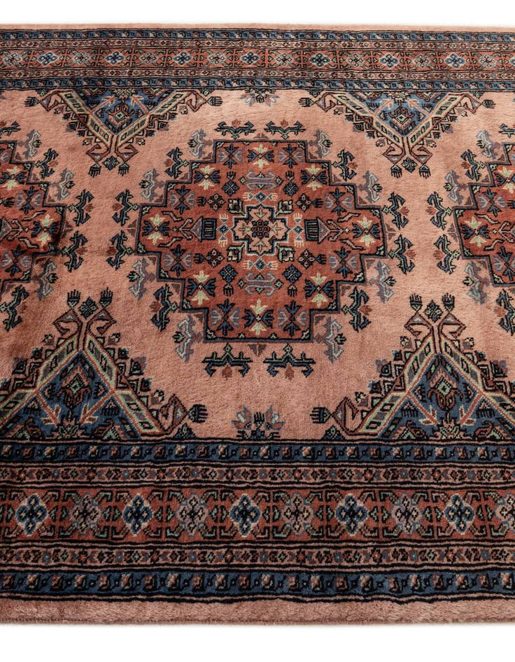 Detail image of  4' 3 x 6'  Hand Knotted Bokhara Oriental Wool Rug