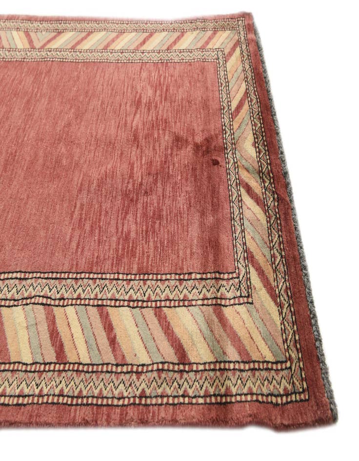 Detail image of  3' 2 x 5' 3  Hand Knotted Kashkuli Gabbeh Oriental Wool Rug